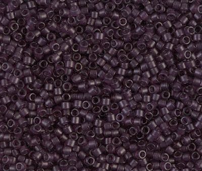 Miyuki Delica Bead 11 0 - DB0784 - Dyed Semi-Frosted Transparent Dark Smoky Amethyst Sale