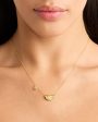 18k Gold Vermeil Lotus Birthstone Necklace - October - Pink Tourmaline Online