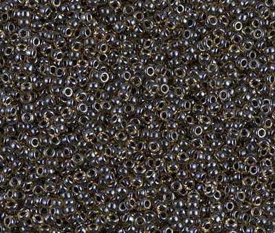 Miyuki 15 0 Round Seed Bead, 15-1840, Black Lined Topaz AB Online Sale