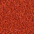 Miyuki Delica Bead 11 0 - DB0795 - Dyed Semi-Frosted Opaque Cinnabar Sale