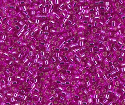 Miyuki Delica Bead 11 0 - DB1340 - Dyed Silver Lined Fuchsia Supply