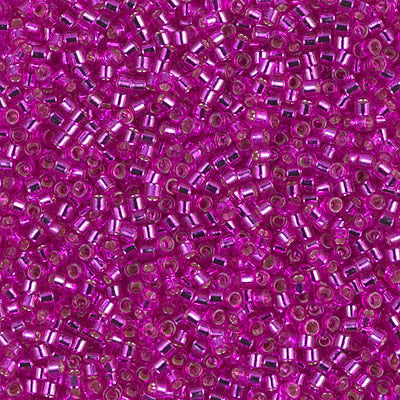 Miyuki Delica Bead 11 0 - DB1340 - Dyed Silver Lined Fuchsia Supply