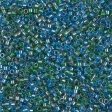 Miyuki Delica Bead 11 0 - DB0985 - Sparkling Lined Caribbean Mix (blue green) on Sale