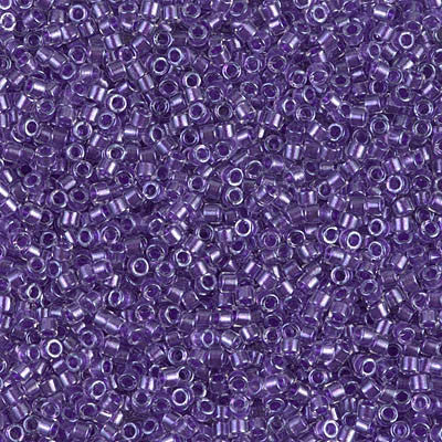 Miyuki Delica Bead 11 0 - DB0906 - Sparkling Purple Lined Crystal For Sale