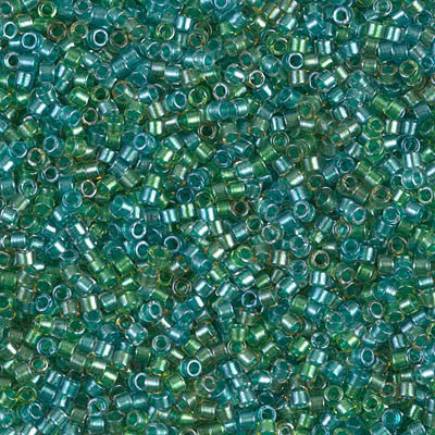 Miyuki Delica Bead 11 0 - DB0984 - Sparkling Lined Aqua Fresco Mix (aqua teal green) Online Sale