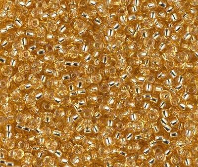 Miyuki 11 Round Seed Bead, 11-3, Silver Lined Gold Hot on Sale