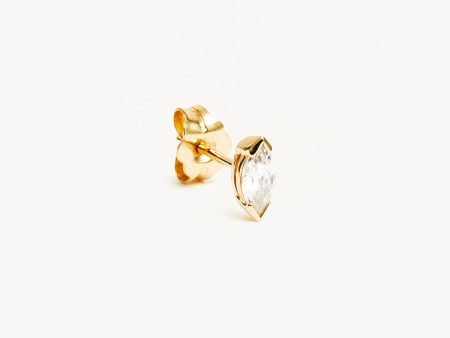 14k Solid Gold Floating Petal Lab-Grown Diamond Stud Earring Supply