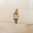 Vintage Swiss Rosemont Rectangular Rose Gold Watch For Sale