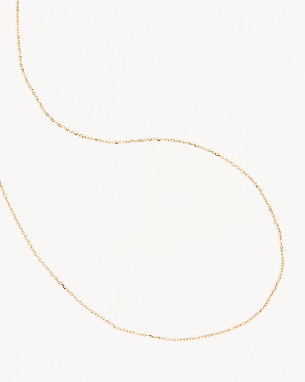 14k Solid Gold 16  Signature Chain Necklace Online Sale