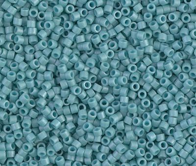 Miyuki Delica Bead 11 0 - DB0375 - Matte Opaque Turquoise Blue Luster For Sale