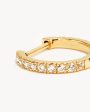 14k Solid Gold Mist Diamond Hoop Online Sale