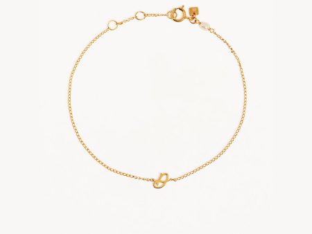 14k Solid Gold Love Letter Bracelet Hot on Sale