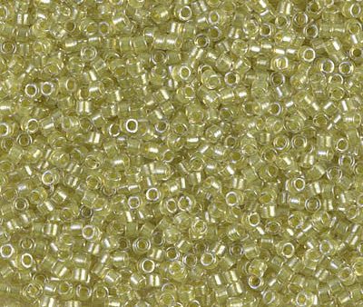 Miyuki Delica Bead 11 0 - DB0910 - Sparkling Yellow Green Lined Crystal on Sale