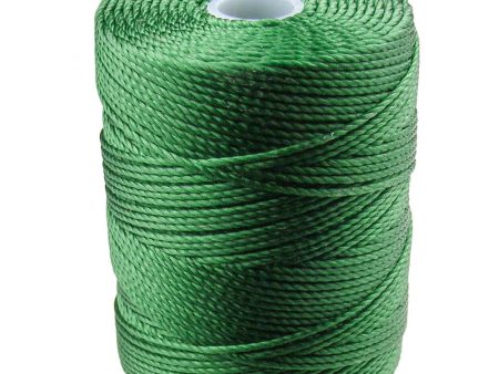 C-LON Bead Cord, Green - 0.5mm, 92 Yard Spool Online now