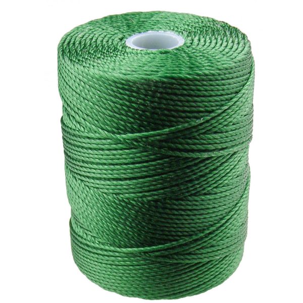 C-LON Bead Cord, Green - 0.5mm, 92 Yard Spool Online now