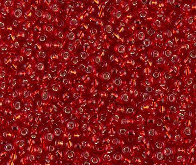 Miyuki 11 Round Seed Bead, 11-11, Silver Lined Ruby Fashion