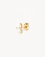 14k Solid Gold Blossom Lab-Grown Diamond Stud Earring Discount