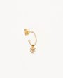 14k Solid Gold Crystal Lotus Flower Hoop Supply