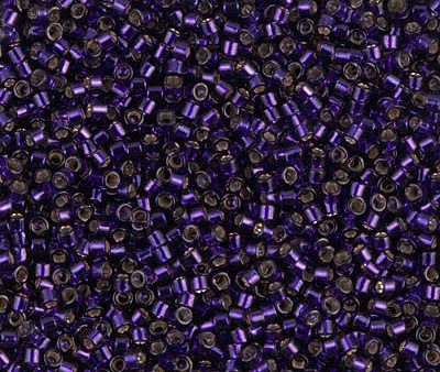 Miyuki Delica Bead 11 0 - DB0609 - Dyed Silver Lined Dark Purple Online now