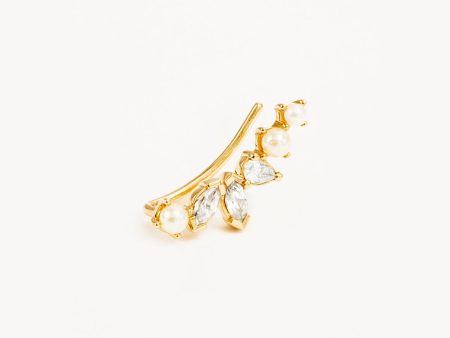 14k Solid Gold In Bloom Lab-Grown Diamond Ear Crawler Hot on Sale