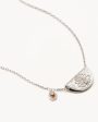 Sterling Silver Lotus Birthstone Necklace - November - Citrine Fashion