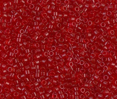 Miyuki Delica Bead 11 0 - DB0774 - Dyed Semi-Frosted Transparent Red For Discount