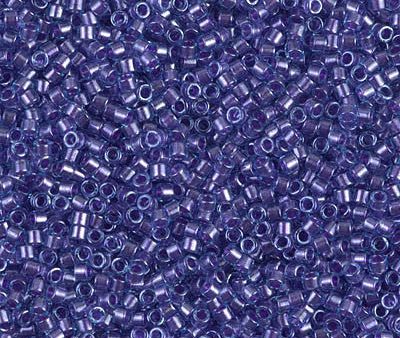 Miyuki Delica Bead 11 0 - DB0284 - Sparkling Purple Lined Aqua Luster Online now