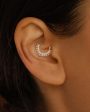 14k Solid Gold Diamond Ethereal Daith Cartilage Earring Hot on Sale