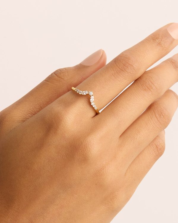 14k Solid Gold Petal by Petal Lab-Grown Diamond Ring For Cheap