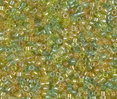 Miyuki Delica Bead 11 0 - DB0983 - Sparkling Lined Lemon Lime Mix (yellow green chartreuse) Online