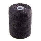 C-LON Bead Cord, Black - 0.5mm, 92 Yard Spool Discount