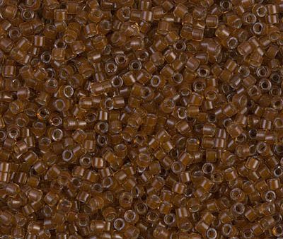 Miyuki Delica Bead 11 0 - DB1393 - Dark Topaz Lined Amber Online Sale