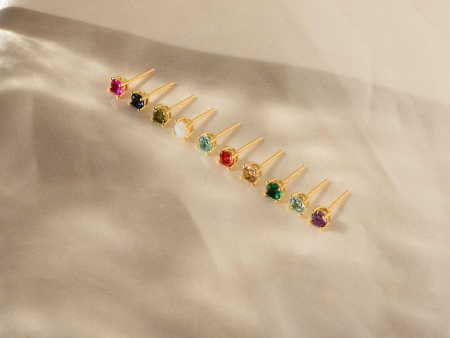 Booker Large Birthstone Studs Fashion