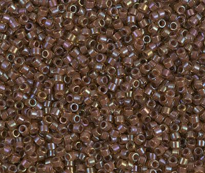 Miyuki Delica Bead 11 0 - DB0287 - Cinnamon Lined Topaz Luster Online now