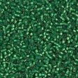 Miyuki Delica Bead 11 0 - DB0688 - Dyed Semi-Frosted Silver Lined Green Online Hot Sale