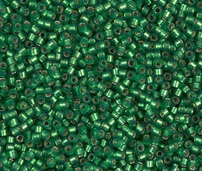 Miyuki Delica Bead 11 0 - DB0688 - Dyed Semi-Frosted Silver Lined Green Online Hot Sale