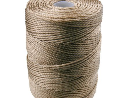 C-LON Bead Cord, Khaki - 0.5mm, 92 Yard Spool Online now