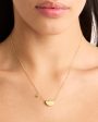 18k Gold Vermeil Lotus Birthstone Necklace - July - Ruby Online now