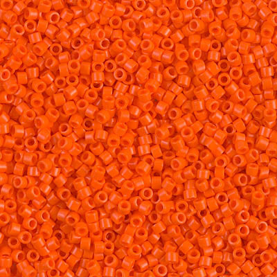 Miyuki Delica Bead 11 0 - DB0722 - Opaque Orange Supply