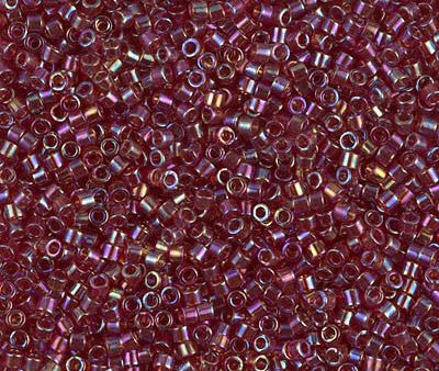 Miyuki Delica Bead 11 0 - DB1242 - Transparent Dark Cranberry AB For Sale