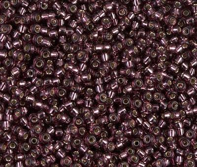 Miyuki 11 Round Seed Bead, 11-13, Silver Lined Dark Smoky Amethyst Supply