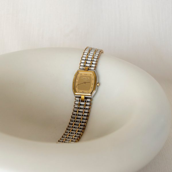 Vintage Swiss Christian Dior Square Two Tone Watch Discount