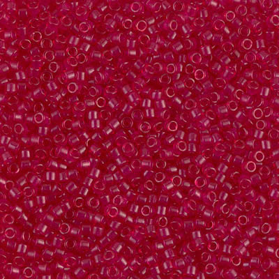 Miyuki Delica Bead 11 0 - DB0775 - Dyed Semi-Frosted Transparent Scarlet Online Sale