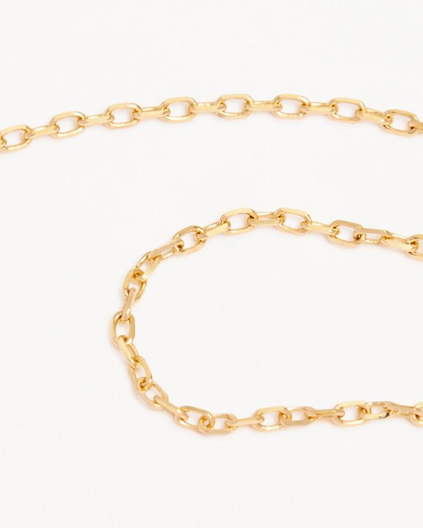 14k Solid Gold 16  Signature Chain Necklace Online Sale