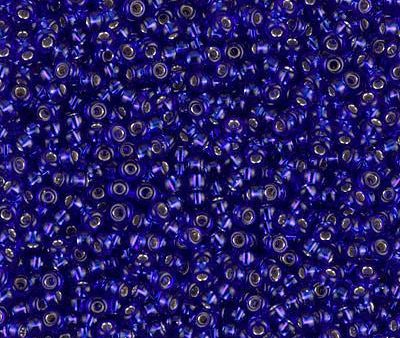 Miyuki 11 Round Seed Bead, 11-20, Silver Lined Cobalt Online now