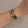 Vintage Swiss Christian Dior Square Two Tone Watch Discount