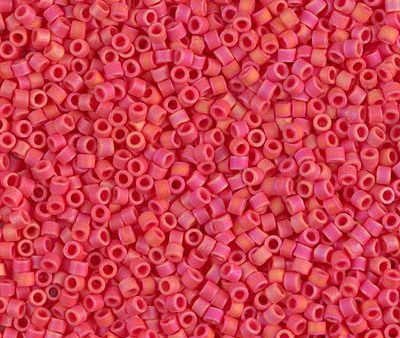 Miyuki Delica Bead 11 0 - DB0873 - Matte Opaque Vermillion Red AB Online Sale