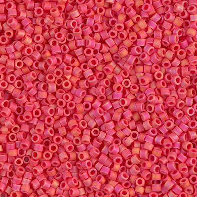 Miyuki Delica Bead 11 0 - DB0873 - Matte Opaque Vermillion Red AB Online Sale