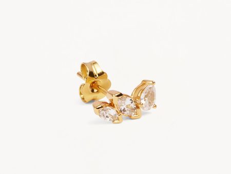 14k Solid Gold Petal by Petal Lab-Grown Diamond Earring - Right Fashion