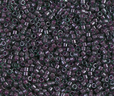 Miyuki Delica Bead 11 0 - DB0279 - Cranberry Lined Emerald Luster Online